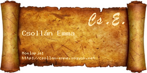 Csollán Emma névjegykártya